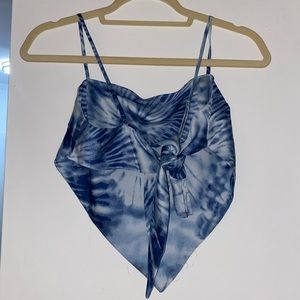 Rumor blue tie dye bandana crop top, open back. Tags are not on but never worn!